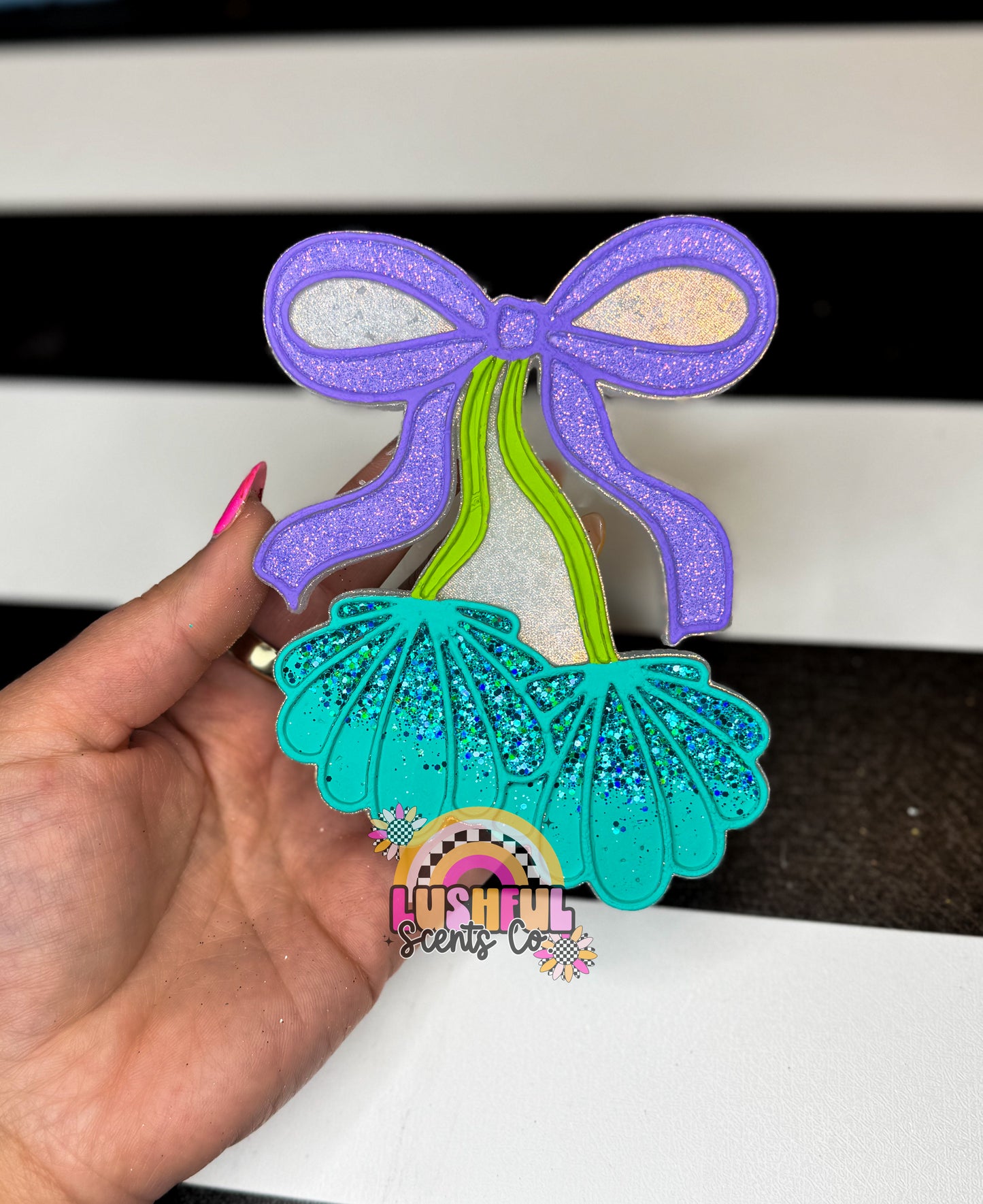 Seashell Cherries with Purple Bow - When in Rio