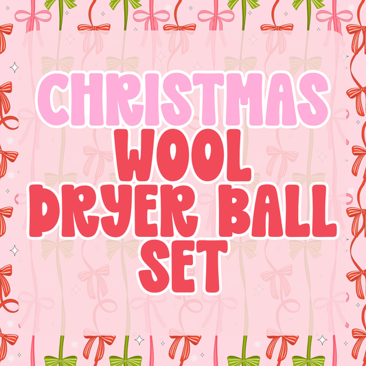 Christmas Wool Dryer Ball + Fragrance Set