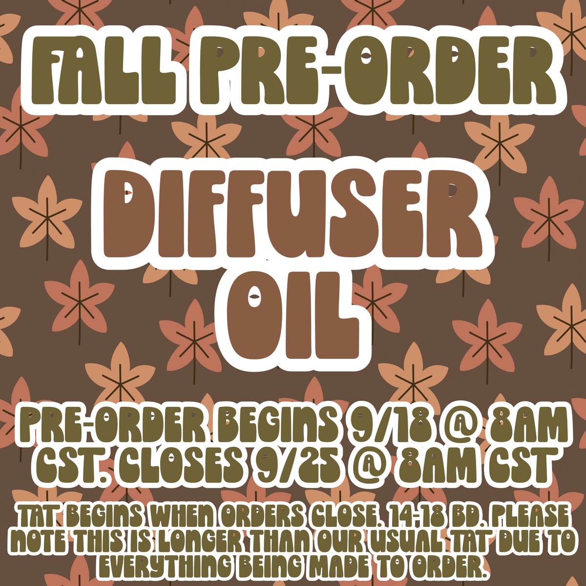 ✨Pre-Order✨  Diffuser Oil