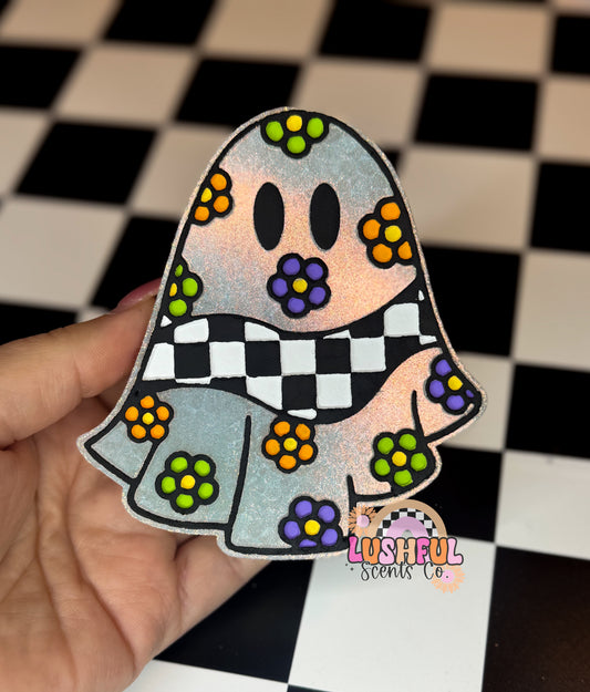 Checkered and Floral Ghost