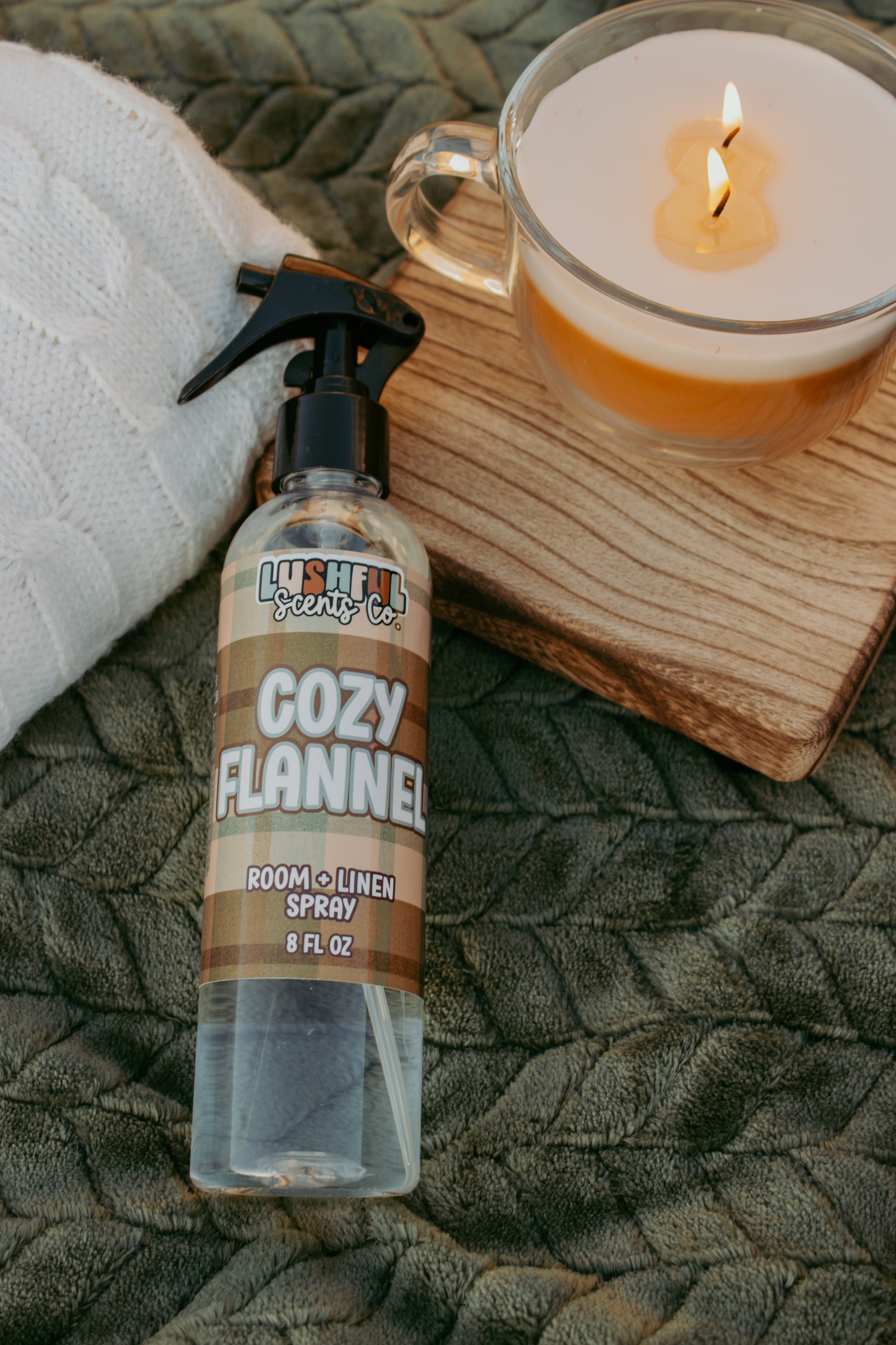 Cozy Flannel - Room + Linen Spray Lushful Scents Co.
