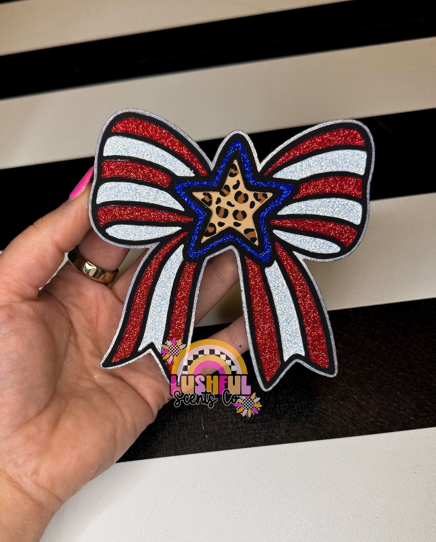 Stars & Stripes Bow - Rio Rumberry