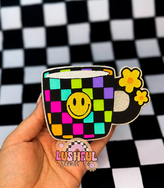 Checkered Smiley Mug