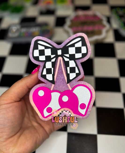 Yin Yang Cherries w/ Checkered Bow