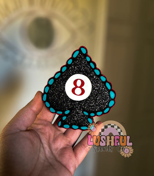 Bordered 8 Ball Spade